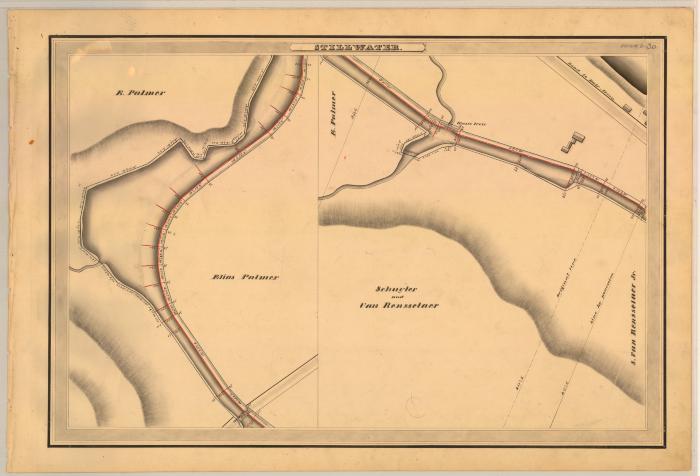 Champlain Canal Survey, Stillwater showing Palmer and Van Rensselaer 