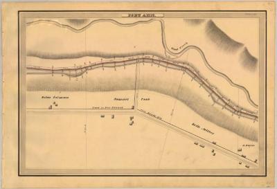 Champlain Canal Survey, Fort Ann showing Wood Creek and the Road to Fort Edward and Sandy Hill 