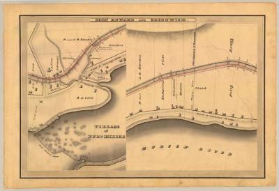 Champlain Canal Survey, Fort Edward and Greenwich showing Village of Fort Miller, Town Line and Road to Saratoga Bridge 