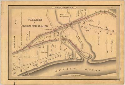 Champlain Canal Survey, Fort Edward showing Village of Fort Edward, Old Canal and Main Street 