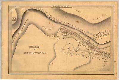 Champlain Canal Survey, Whitehall showing Village of Whitehall and Lake Champlain 