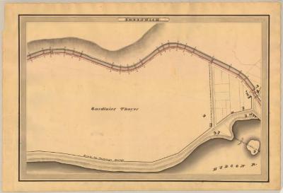 Champlain Canal Survey, Greenwich showing Thayer and Road to Saratoga Bridge 