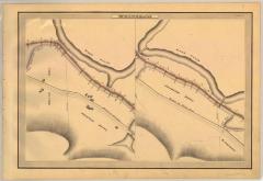 Champlain Canal Survey, Whitehall showing two views of Wood Creek and Road to Fort Ann 