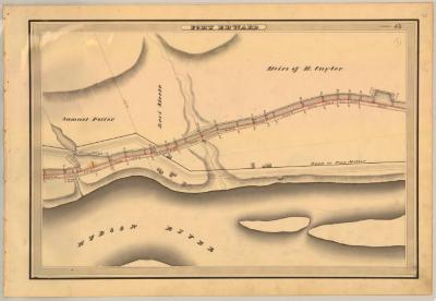 Champlain Canal Survey, Fort Edward showing Steele, Cuyler and Road to Fort Miller 