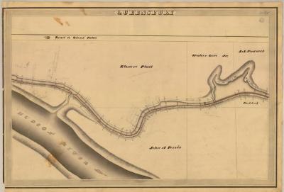 Erie and Champlain Canal Feeders, Queensbury showing Road to Glens Falls and Hudson River 