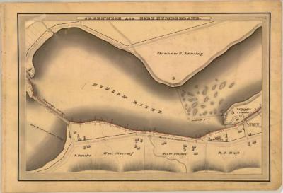 Champlain Canal Survey, Greenwich and Northumberland showing Hudson River and Saratoga Bridge 