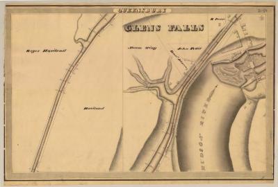 Erie and Champlain Canal Feeders, Queensbury showing Glens Falls and Hudson River 