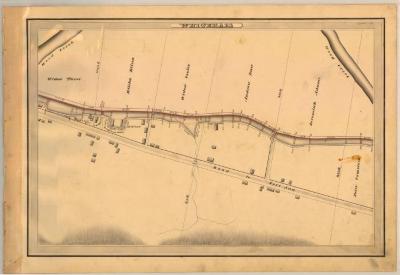 Champlain Canal Survey, Whitehall showing Wood Creek and Road to Fort Ann 