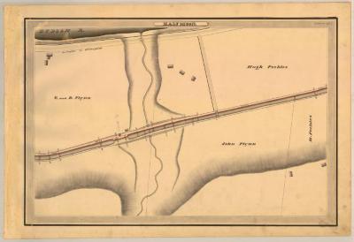 Champlain Canal Survey, Halfmoon showing Flynn, Peebles and Lock No.8 