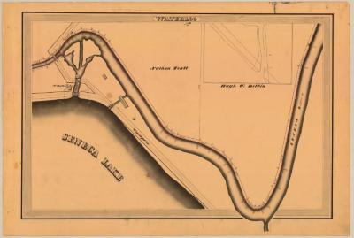 Cayuga and Seneca Canal Survey, Waterloo showing Canal Outlets and Seneca lake 