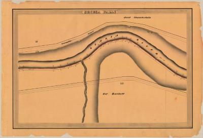 Cayuga and Seneca Canal Survey, Seneca Falls showing Seneca river, Sackett and Chamberlain 