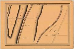 Cayuga and Seneca Canal Survey, Aurelius and Mentz showing two views of Canal, Free Bridge and Town Line 