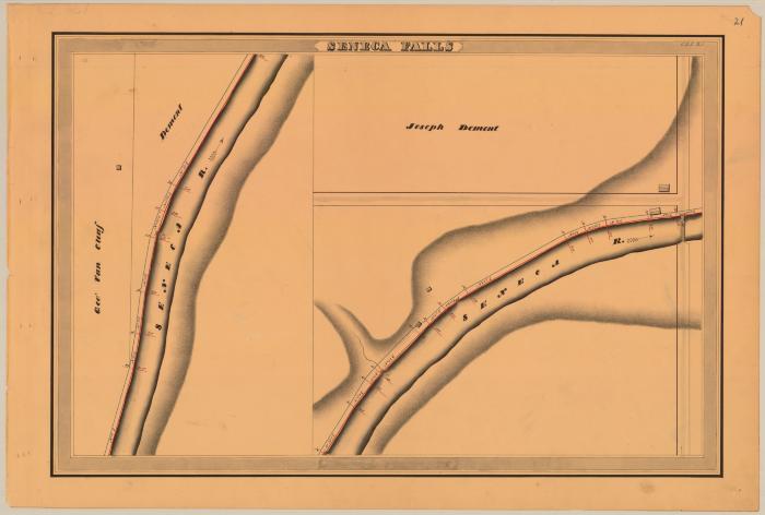 Cayuga and Seneca Canal Survey, Seneca Falls showing Van Cleaf and Demont 