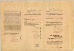 Certificate authenticating Crooked Lake Canal Survey map and field notes, 