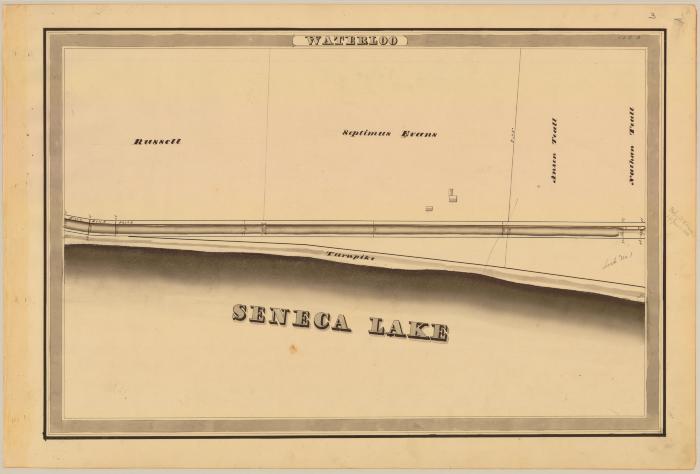 Cayuga and Seneca Canal Survey, Waterloo showing Turnpike and Seneca Lake 