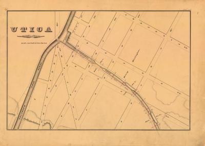 Chenango Canal Survey, Utica showing junction of Erie Canal and Chenango Canal and Lock No. 1, 2 and 3. 