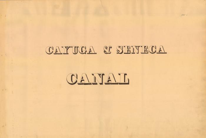 Cayuga and Seneca Canal Survey, title page 