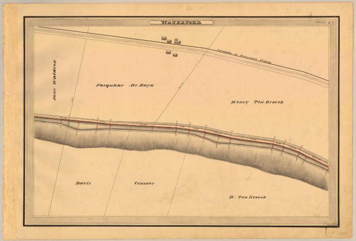 Champlain Canal Survey, Waterford showing McBayn and TenBroeck 