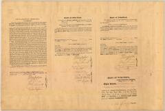 Certificate authenticating Cayuga and Seneca Canal Survey map and field notes,