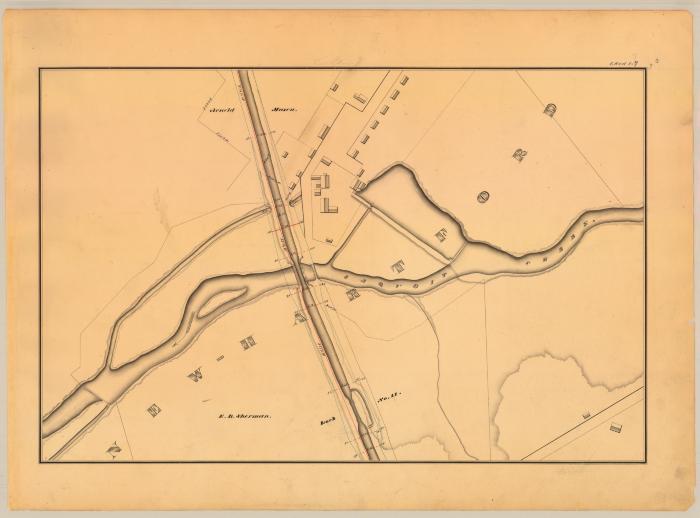 Chenango Canal Survey, New Hartford showing Saquoit Creek and Lock No. 11 