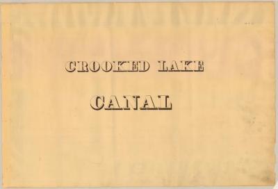 Crooked Lake Canal Survey, title page 