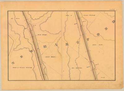 Chenango Canal Survey, New Hartford showing two views of Canal and Lock No. 7, 8 and 9 