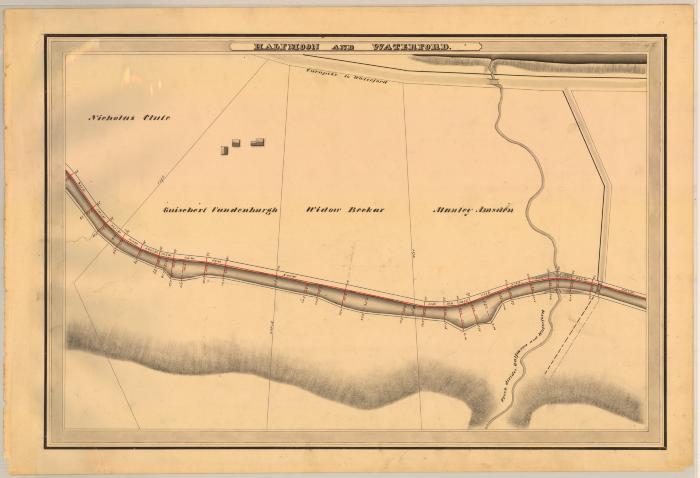 Champlain Canal Survey, Halfmoon and Waterford showing Beckar and Amsden 