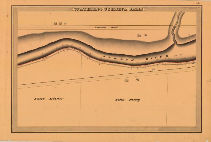 Cayuga and Seneca Canal Survey, Waterloo and Seneca Falls showing Kisler and Perry 