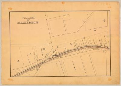 Chenango Canal Survey, Hamilton showing Village of Hamilton and Lock No. 80 