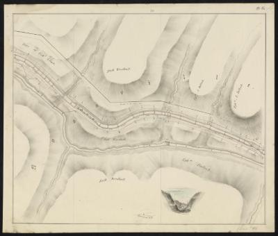 Map showing the Erie Canal in Boonville "Gorge" with Lock 44, Lock 45, Lock 46 and Lock 57