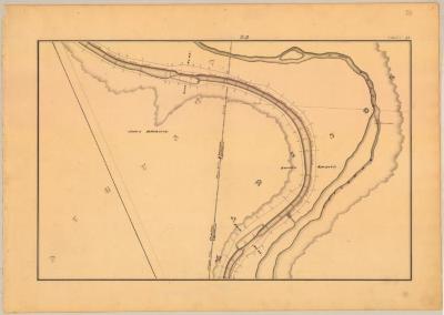 Chenango Canal Survey, Augusta and Madison showing Town and County Line, Oriskany Creek and Lock No. 64 and 65 