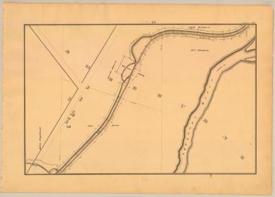 Chenango Canal Survey, Sherburne showing Lock No. 86 and the Chenango River 