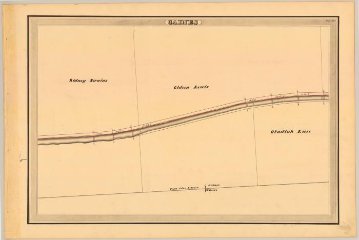 Erie Canal Survey, Gaines showing Swains and Luce
