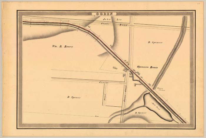 Erie Canal Survey, Ogden showing Spencer’s Basin and Mill Pond