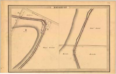 Erie Canal Survey, Brighton showing two views of Canal