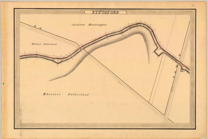 Erie Canal Survey, Pittsford showing Sutherland and Huntington