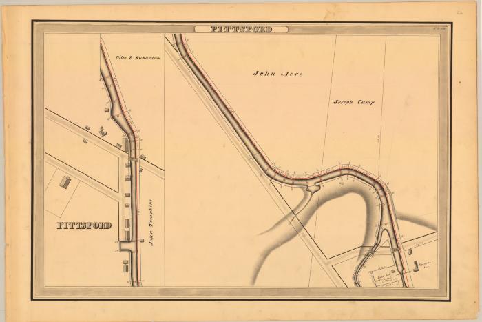 Erie Canal Survey, Pittsford showing Richardson and Camp