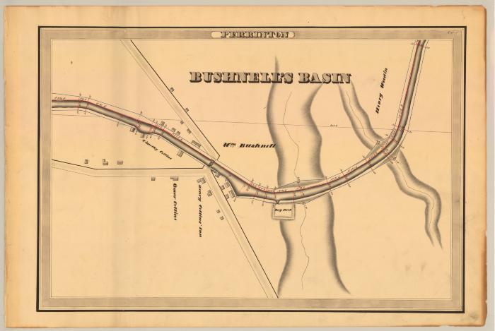Erie Canal Survey, Perrinton showing Bushnell’s Basin