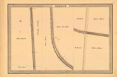Erie Canal Survey, Greece showing three views of Canal