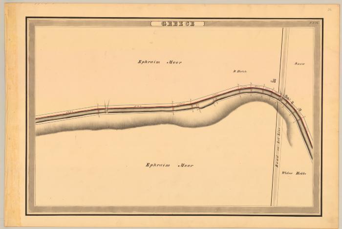 Erie Canal Survey, Greece showing Moor and Hobbs