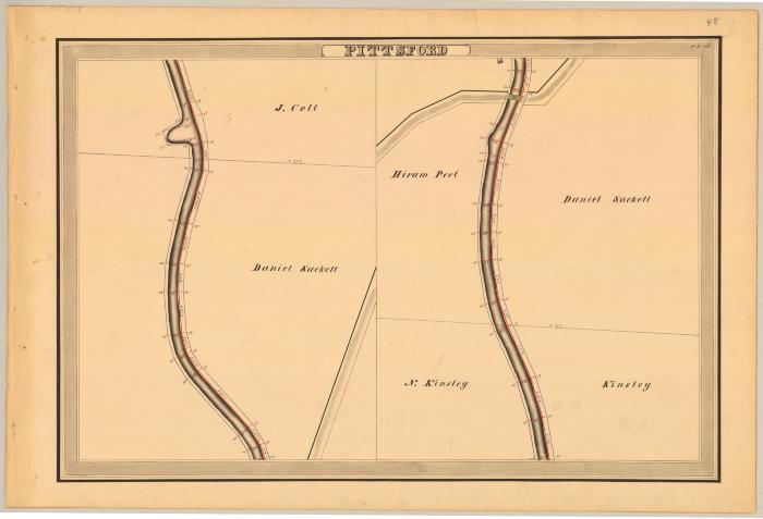 Erie Canal Survey, Pittsford showing Sackett and Kinsley