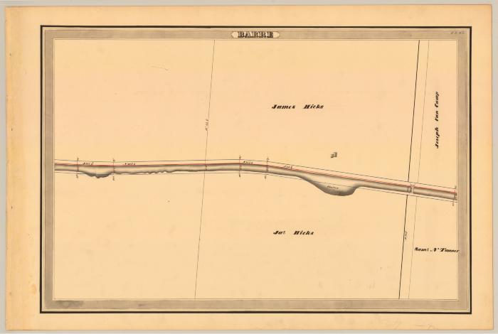Erie Canal Survey, Barre showing Hicks and Tanner