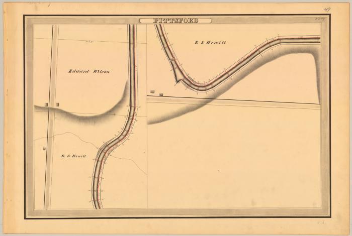 Erie Canal Survey, Pittsford showing Wilson and Hewitt