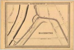 Erie Canal Survey, Gates and Brighton showing River Street and Monroe Street in Rochester