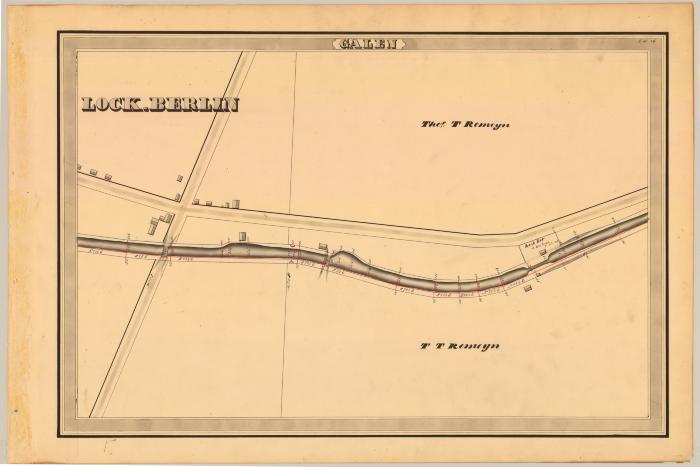 Erie Canal Survey, Galen showing Lock. Berlin