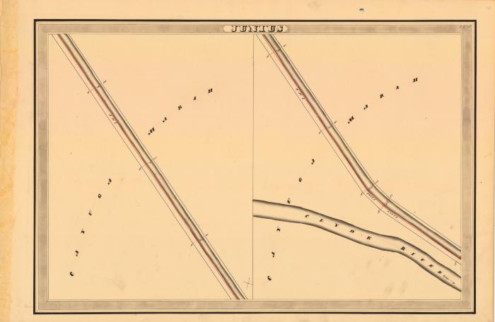 Erie Canal Survey, Junius showing Cayuga Marsh and Clyde River
