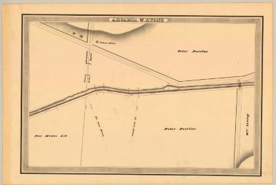 Erie Canal Survey, Arcadia and Lyons showing School House and Town Line