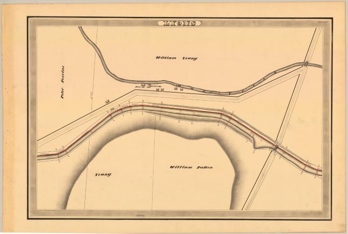 Erie Canal Survey, Lyons showing Saw Mill and Mud Creek