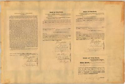 Certificate authenticating Erie Canal Survey map and field notes