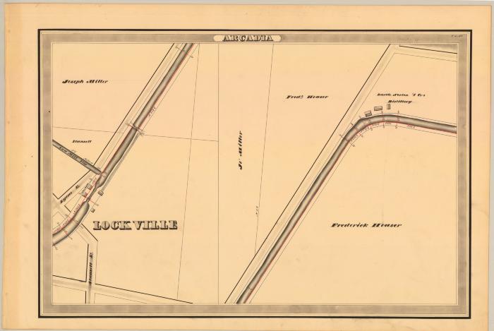 Erie Canal Survey, Arcadia showing Lockville and Distillery